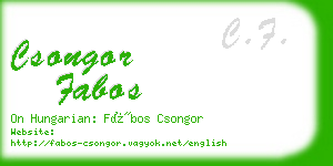 csongor fabos business card